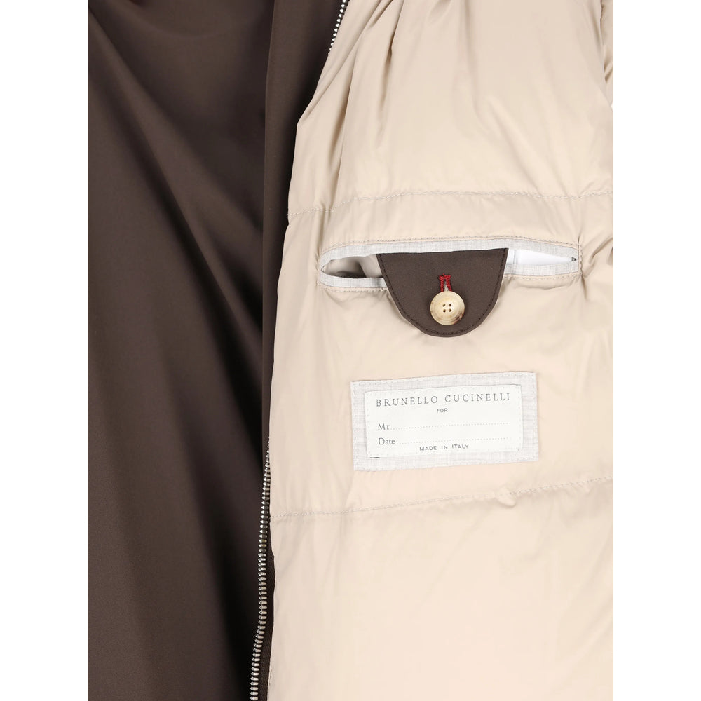 Brunello Cucinelli Brown Jackets - Hooded Jackets Men