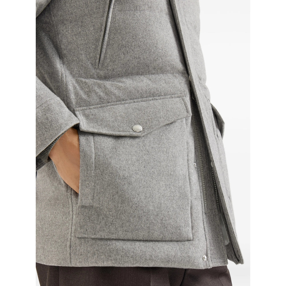 Brunello Cucinelli Grey Jackets - Padded & Down Jackets Men