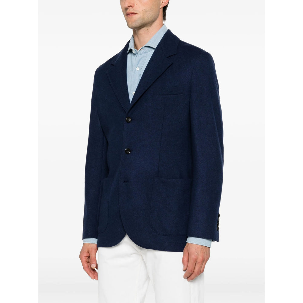 Brunello Cucinelli Blue Jackets - Blazers Men