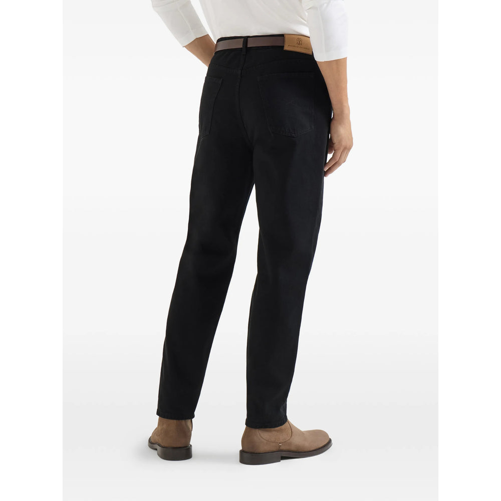 Brunello Cucinelli Black Denim - Regular & Straight-Leg Jeans Men