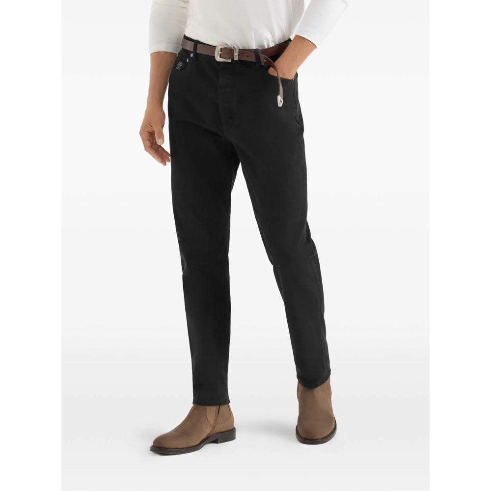 Brunello Cucinelli Black Denim - Regular & Straight-Leg Jeans Men