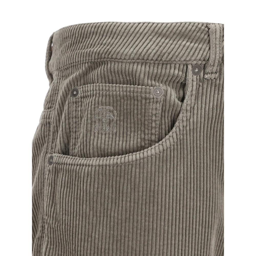 Brunello Cucinelli Grey Trousers - Regular & Straight-Leg Trousers Men