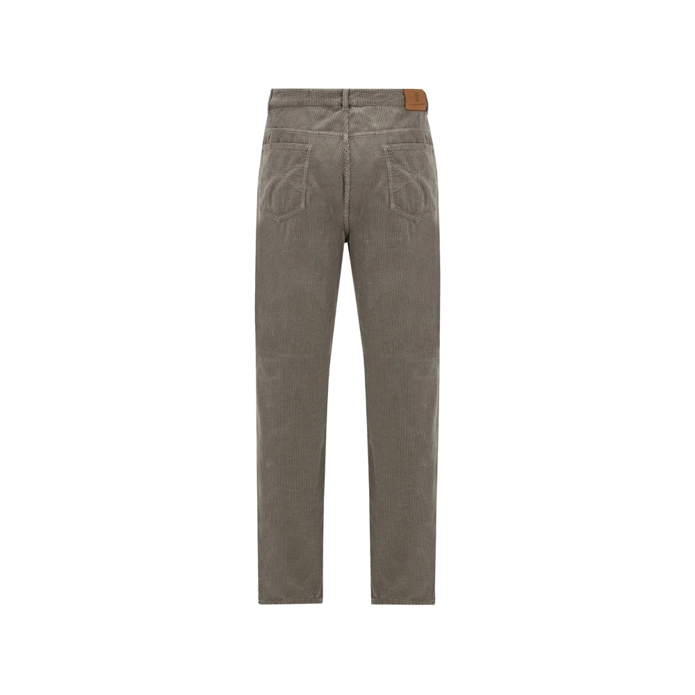 Brunello Cucinelli Grey Trousers - Regular & Straight-Leg Trousers Men
