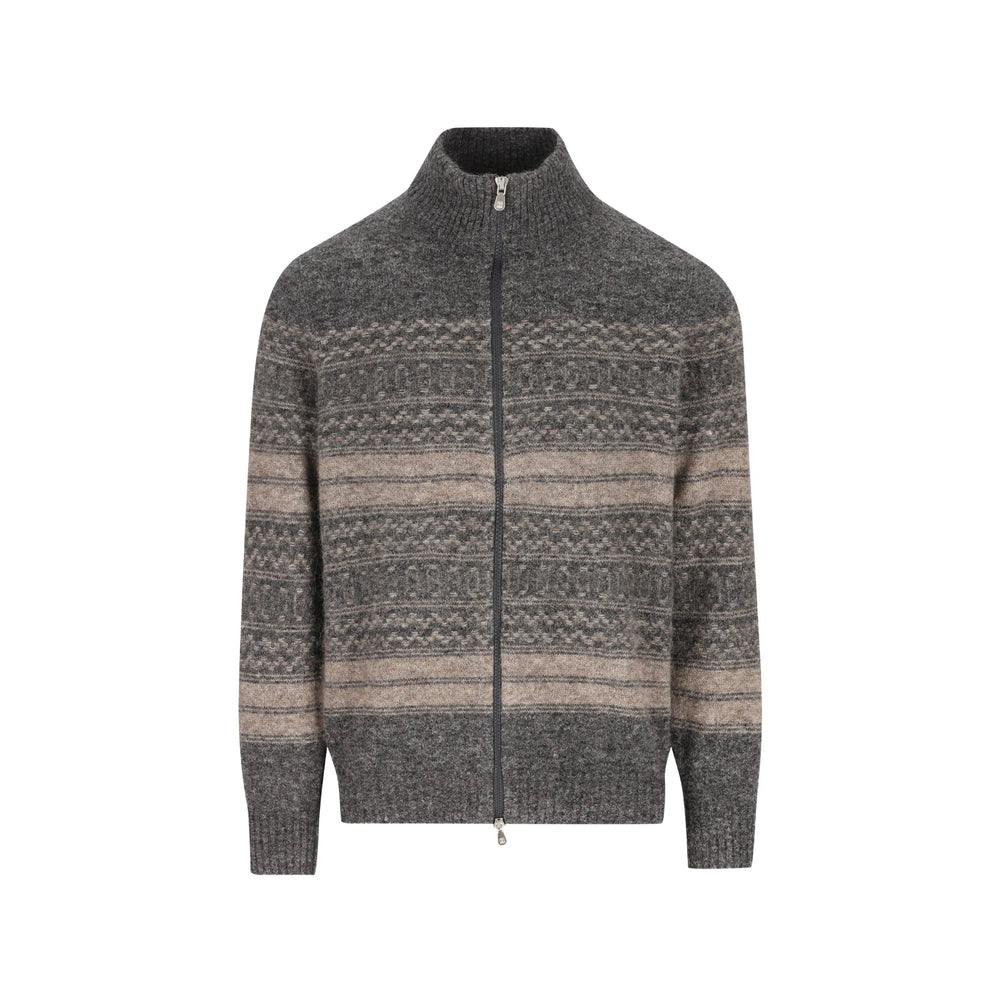 Brunello Cucinelli Grey Sweaters & Knitwear - Cardigans Men