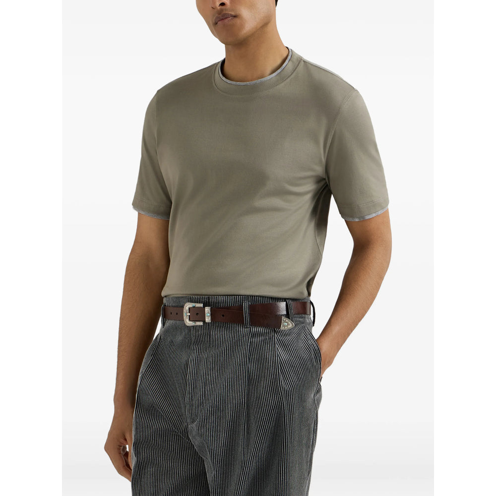 Brunello Cucinelli Grey T-Shirts & Vests - T-Shirts Men