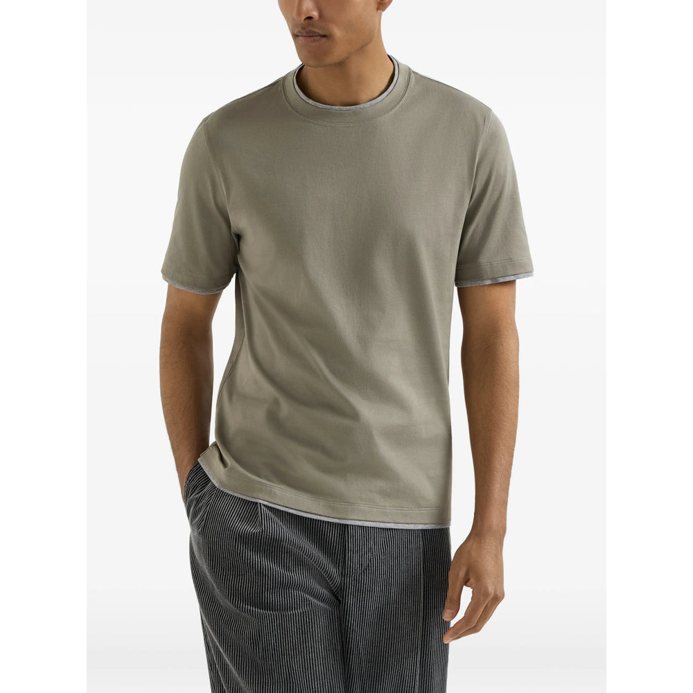 Brunello Cucinelli Grey T-Shirts & Vests - T-Shirts Men