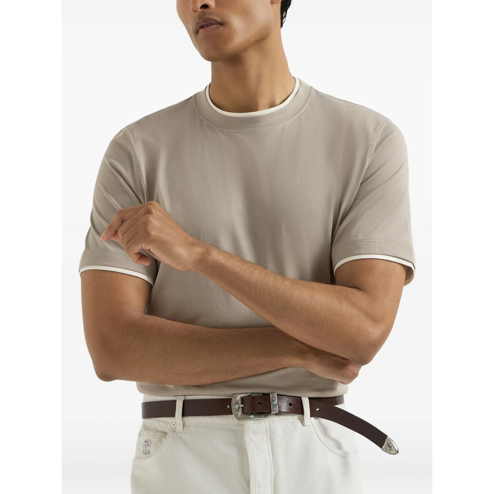 Brunello Cucinelli Grey T-Shirts & Vests - T-Shirts Men