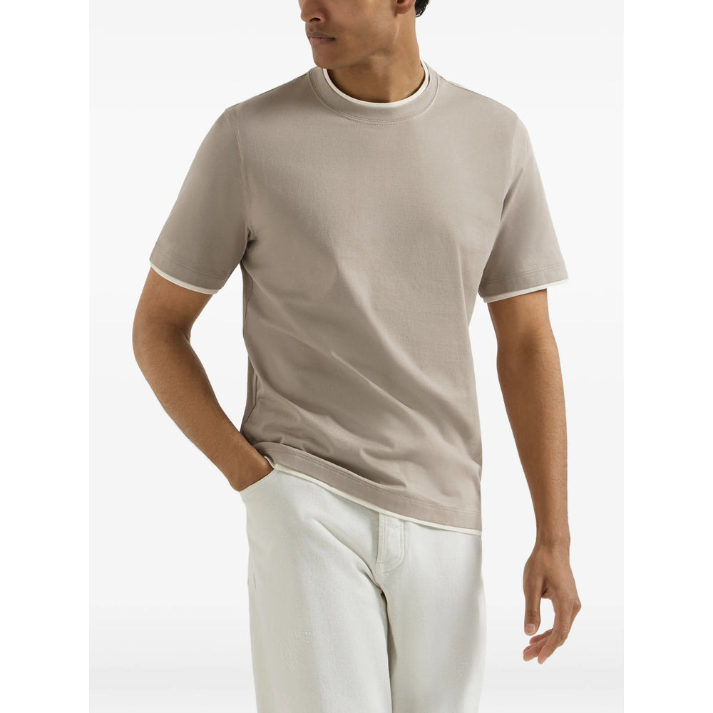 Brunello Cucinelli Grey T-Shirts & Vests - T-Shirts Men