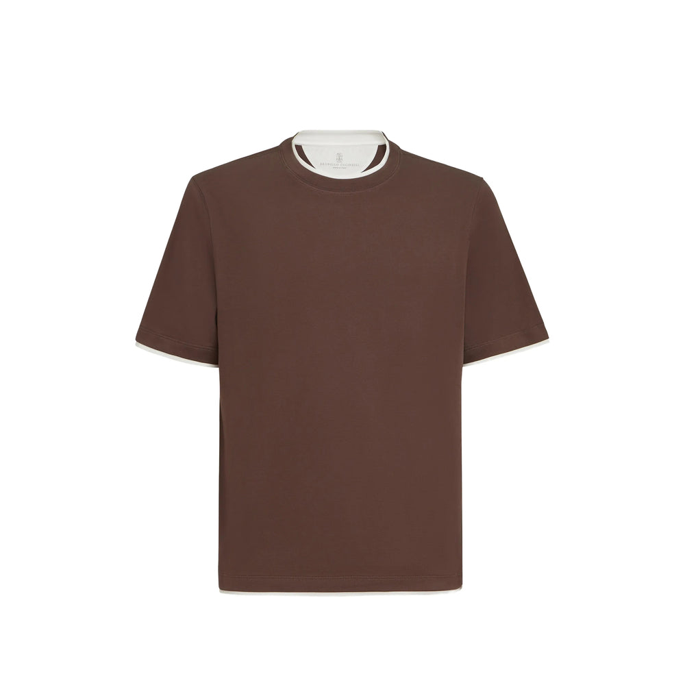 Brunello Cucinelli Brown T-Shirts & Vests - T-Shirts Men