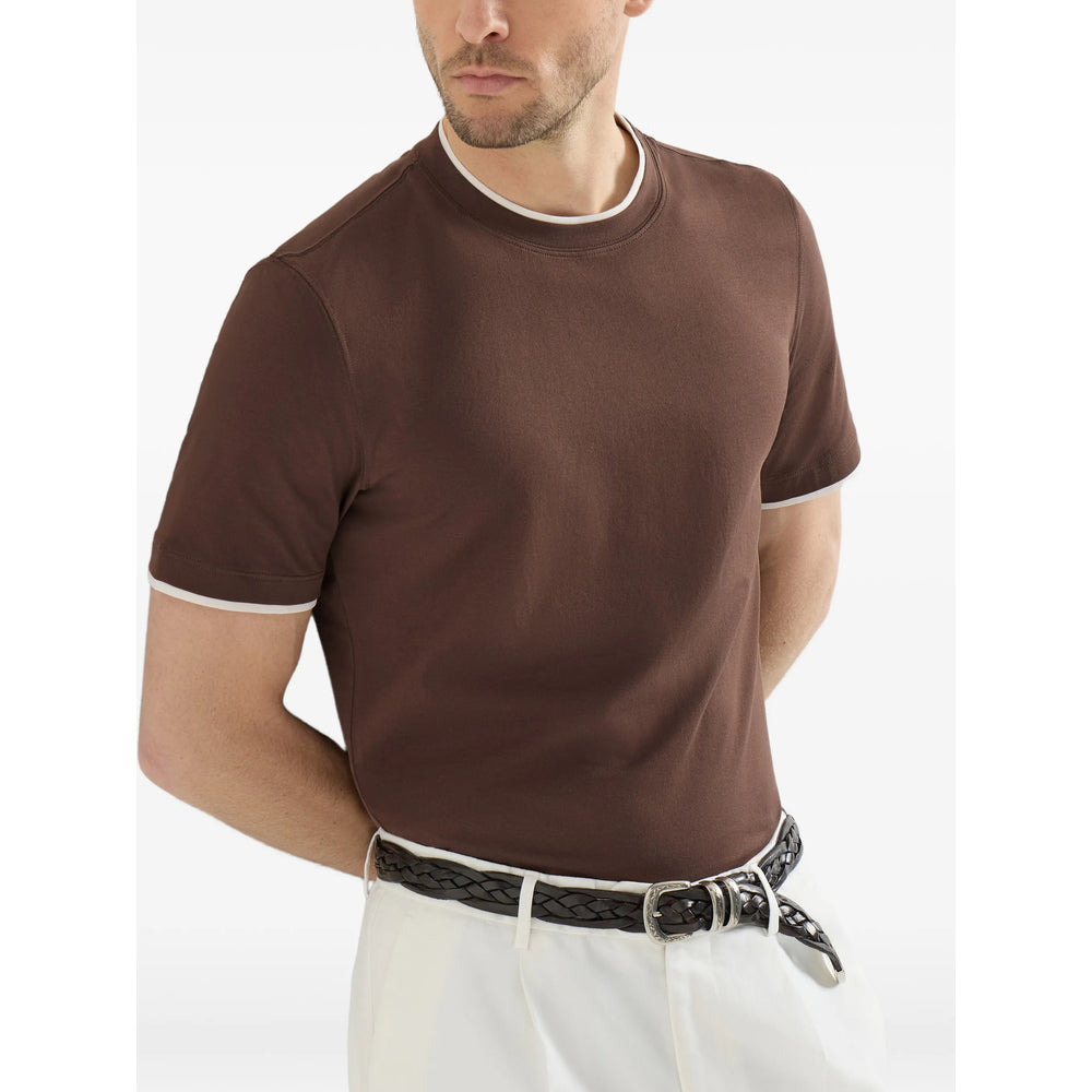 Brunello Cucinelli Brown T-Shirts & Vests - T-Shirts Men