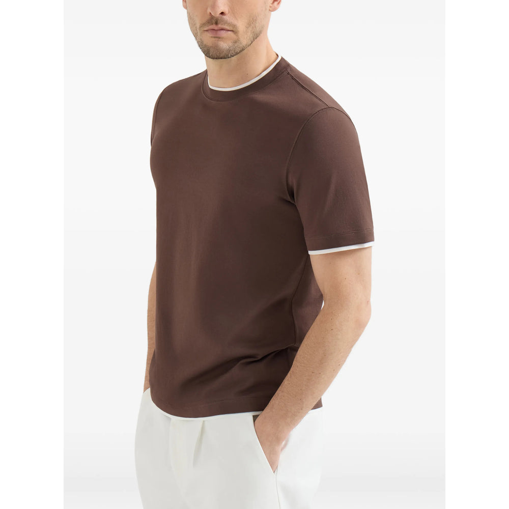 Brunello Cucinelli Brown T-Shirts & Vests - T-Shirts Men