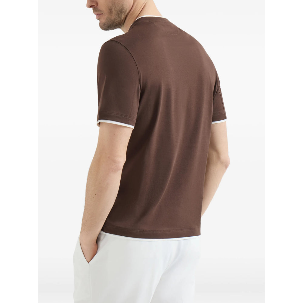 Brunello Cucinelli Brown T-Shirts & Vests - T-Shirts Men