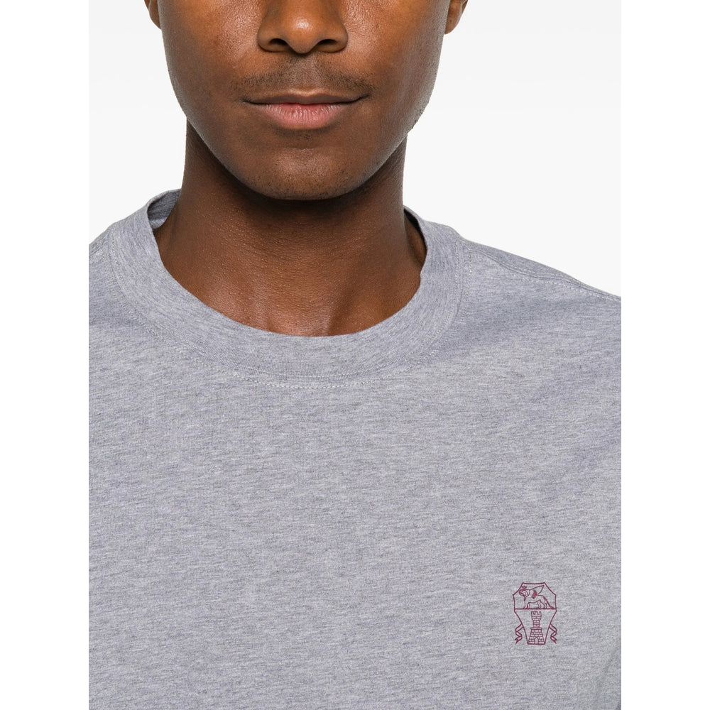 Brunello Cucinelli Grey T-Shirts & Vests - T-Shirts Men