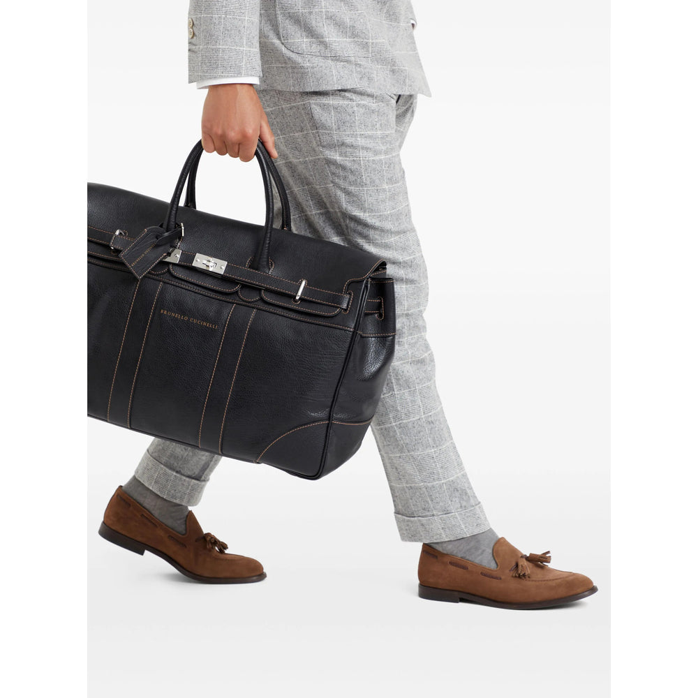 Brunello Cucinelli Black Luggage & Holdalls Men