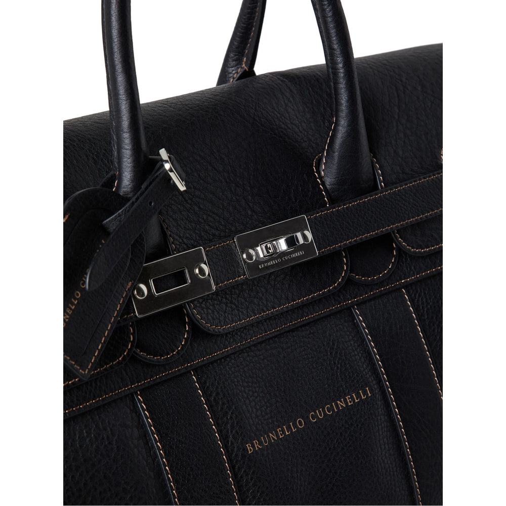 Brunello Cucinelli Black Luggage & Holdalls Men