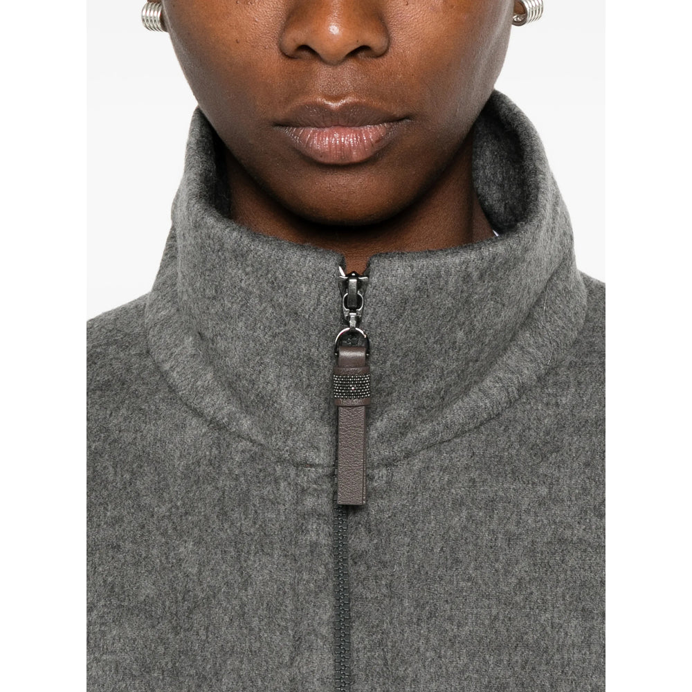 Brunello Cucinelli Grey Jackets - Oversized Jackets Women
