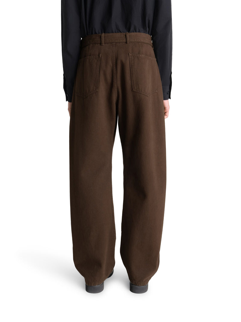 Lemaire Women Cotton Trousers With Braided Belt