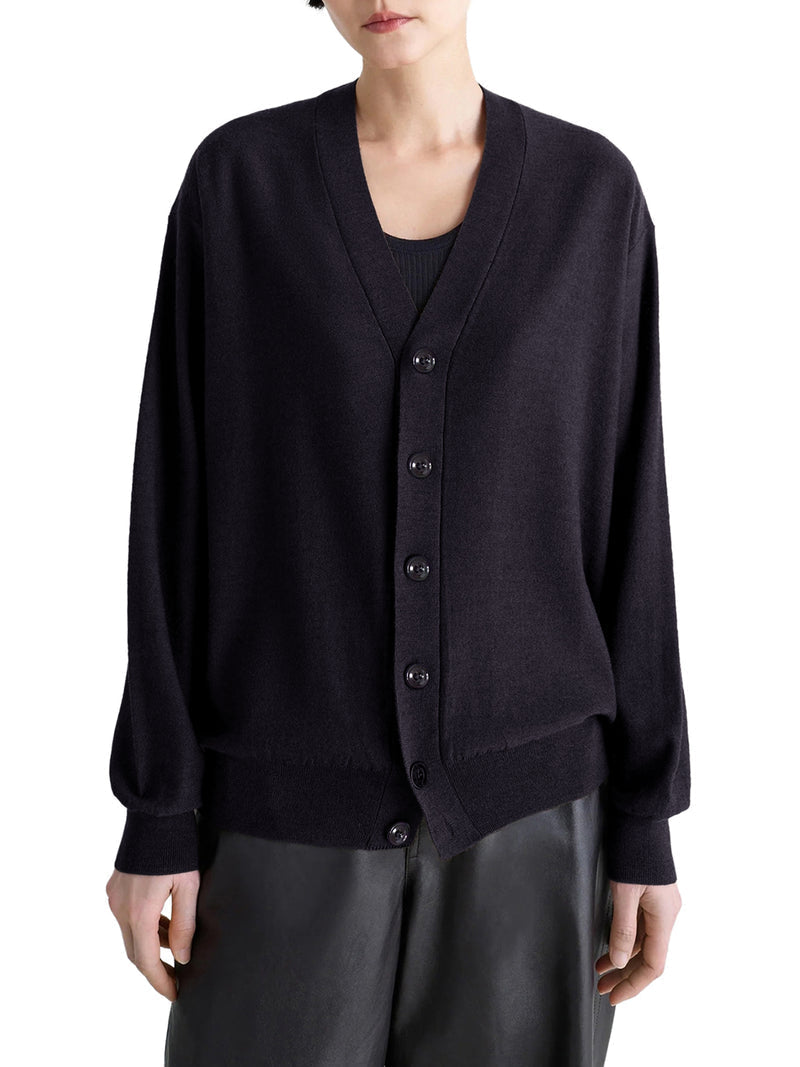 Lemaire Women Relaxed Twisted Cardigan In Merino Blend