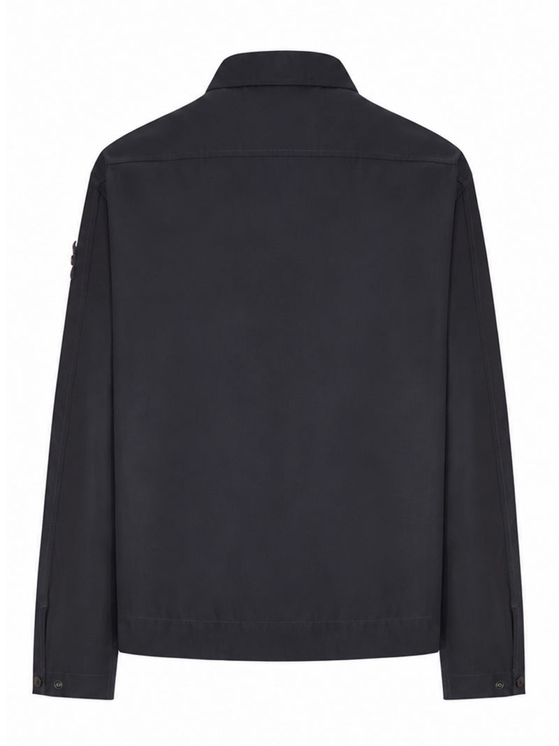 Stone Island Men Cotton Overshirt With Badge On The Sleeve