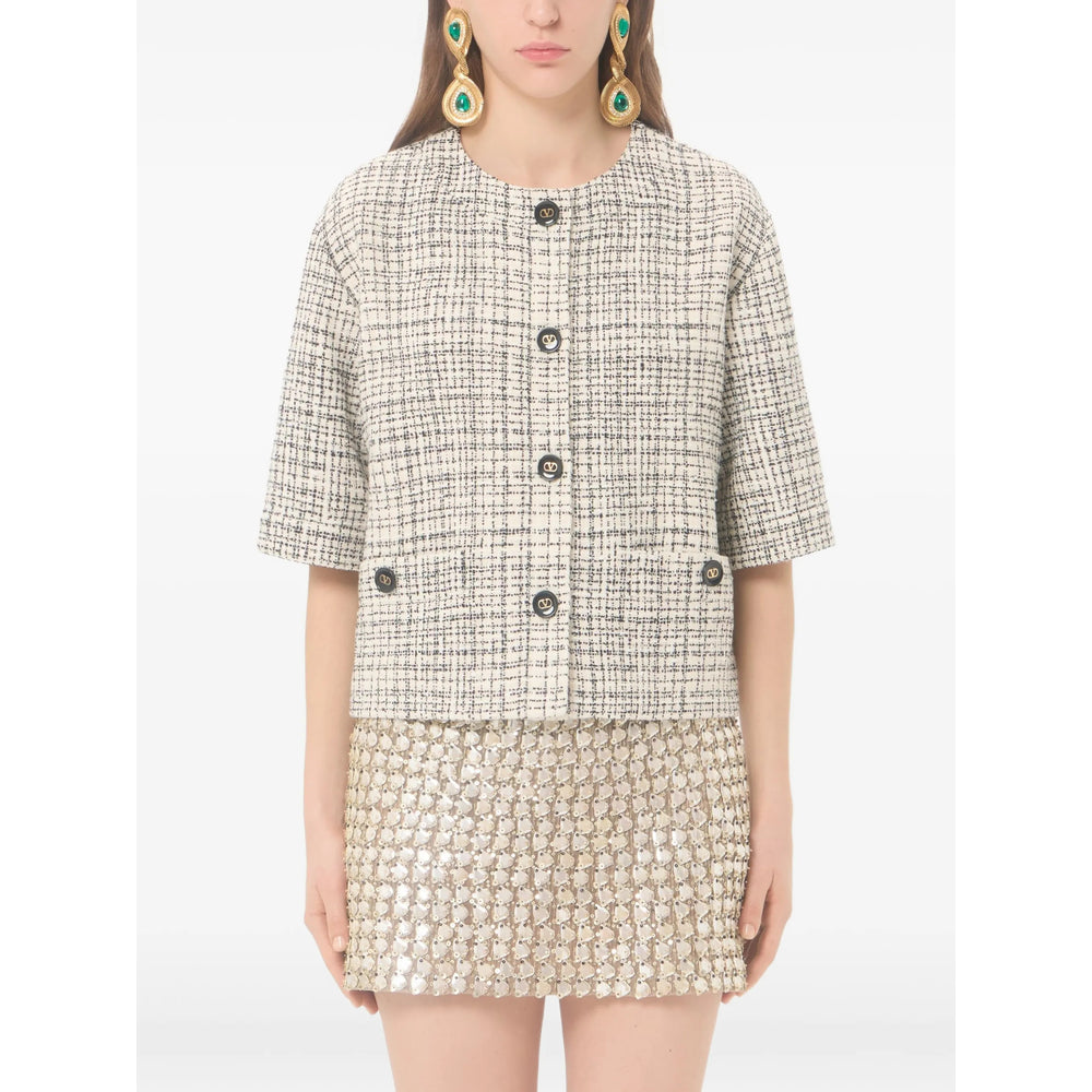 Valentino Neutrals Jackets - Tweed Jackets Women
