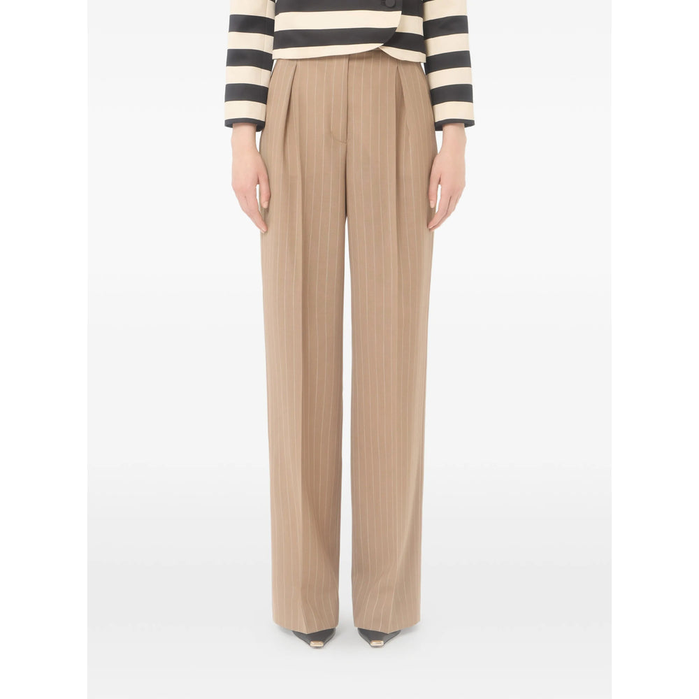Valentino Neutrals Trousers - Straight Trousers Women