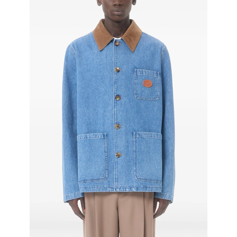 Valentino Blue Jackets - Denim Jackets Men