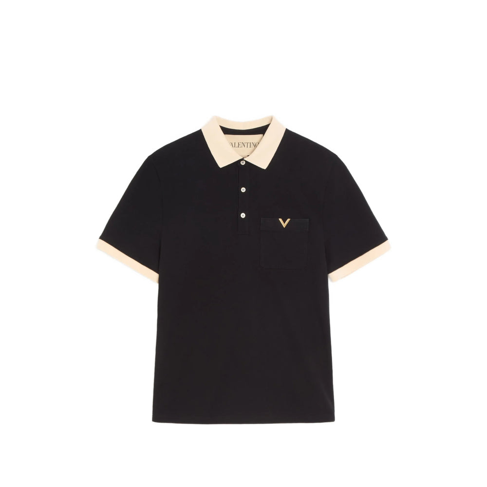 Valentino Black Polo Shirts Men