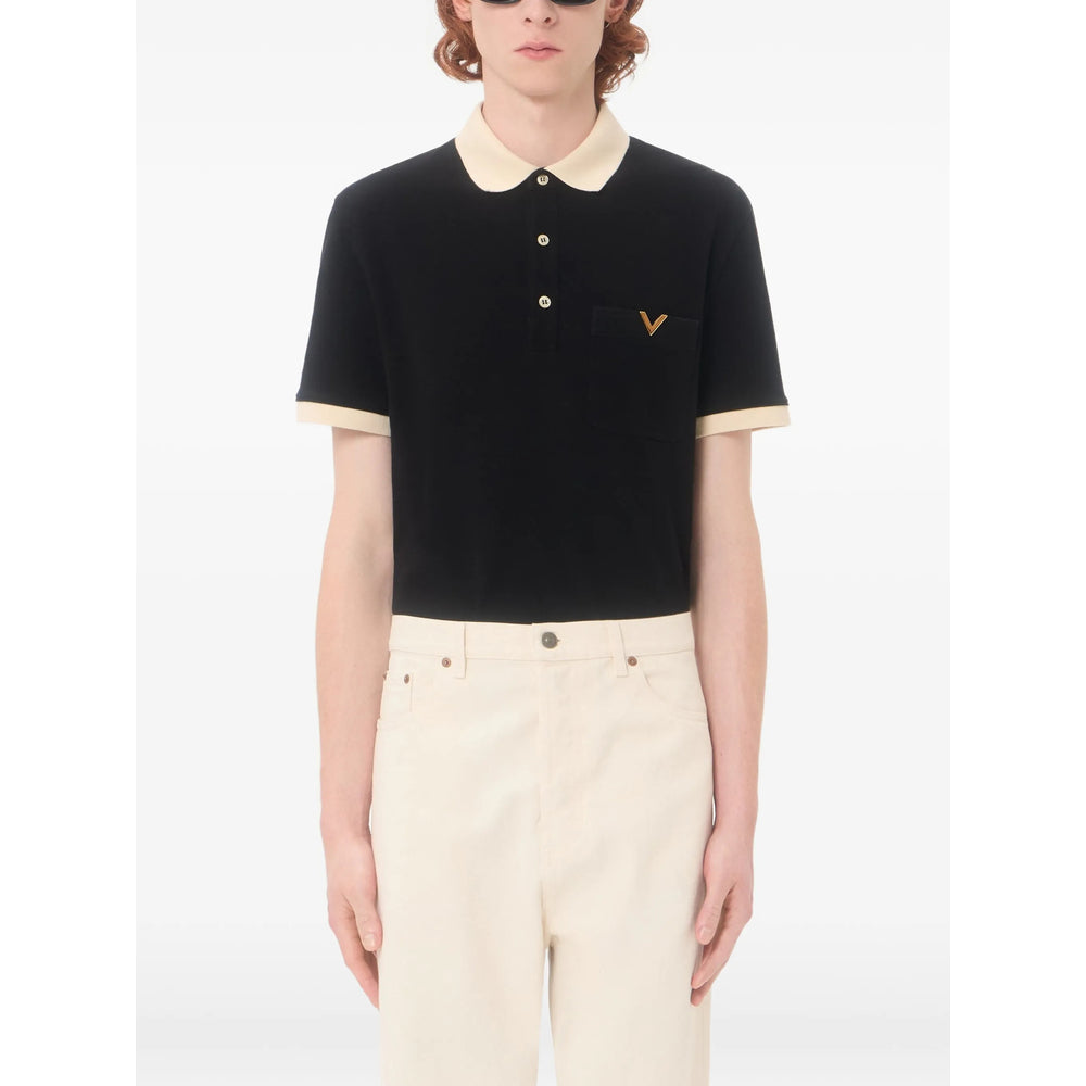 Valentino Black Polo Shirts Men