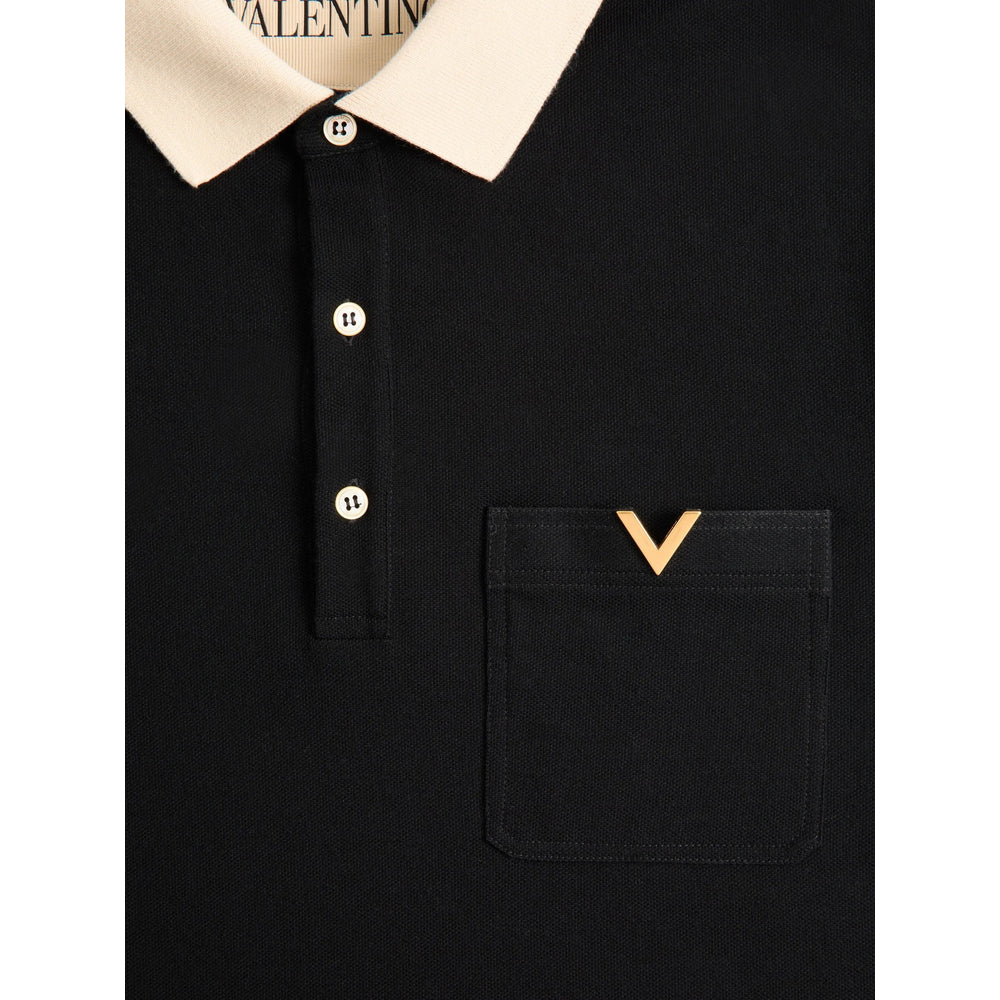 Valentino Black Polo Shirts Men