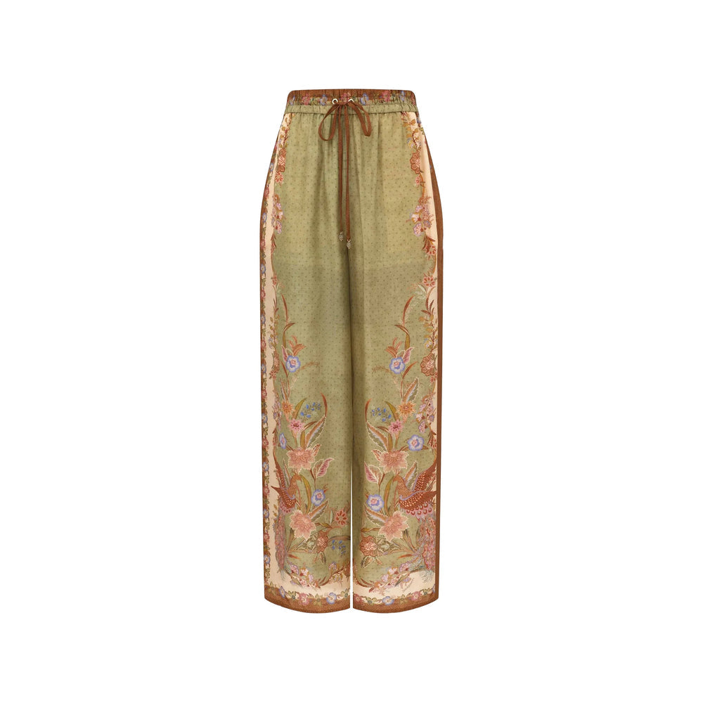 Zimmermann Green Trousers - Palazzo Pants Women
