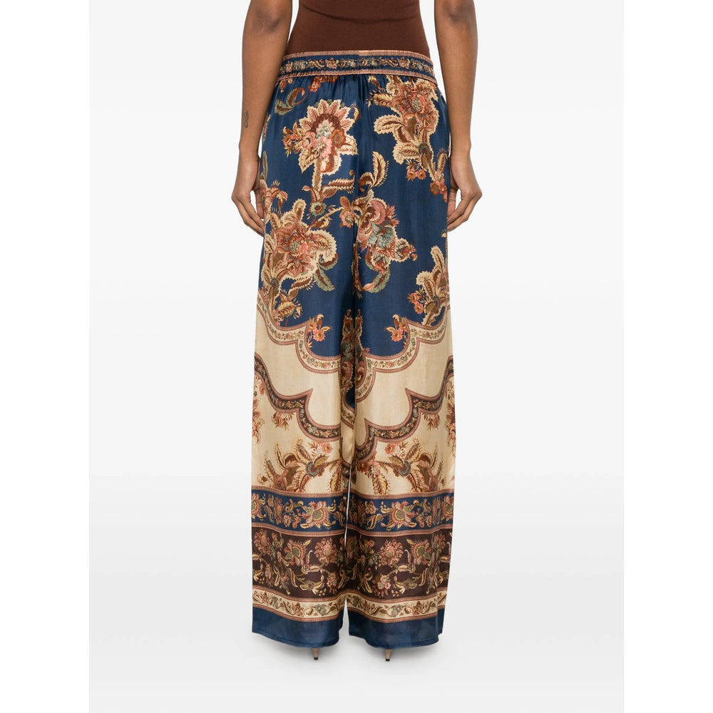 Zimmermann Blue Trousers - Palazzo Pants Women