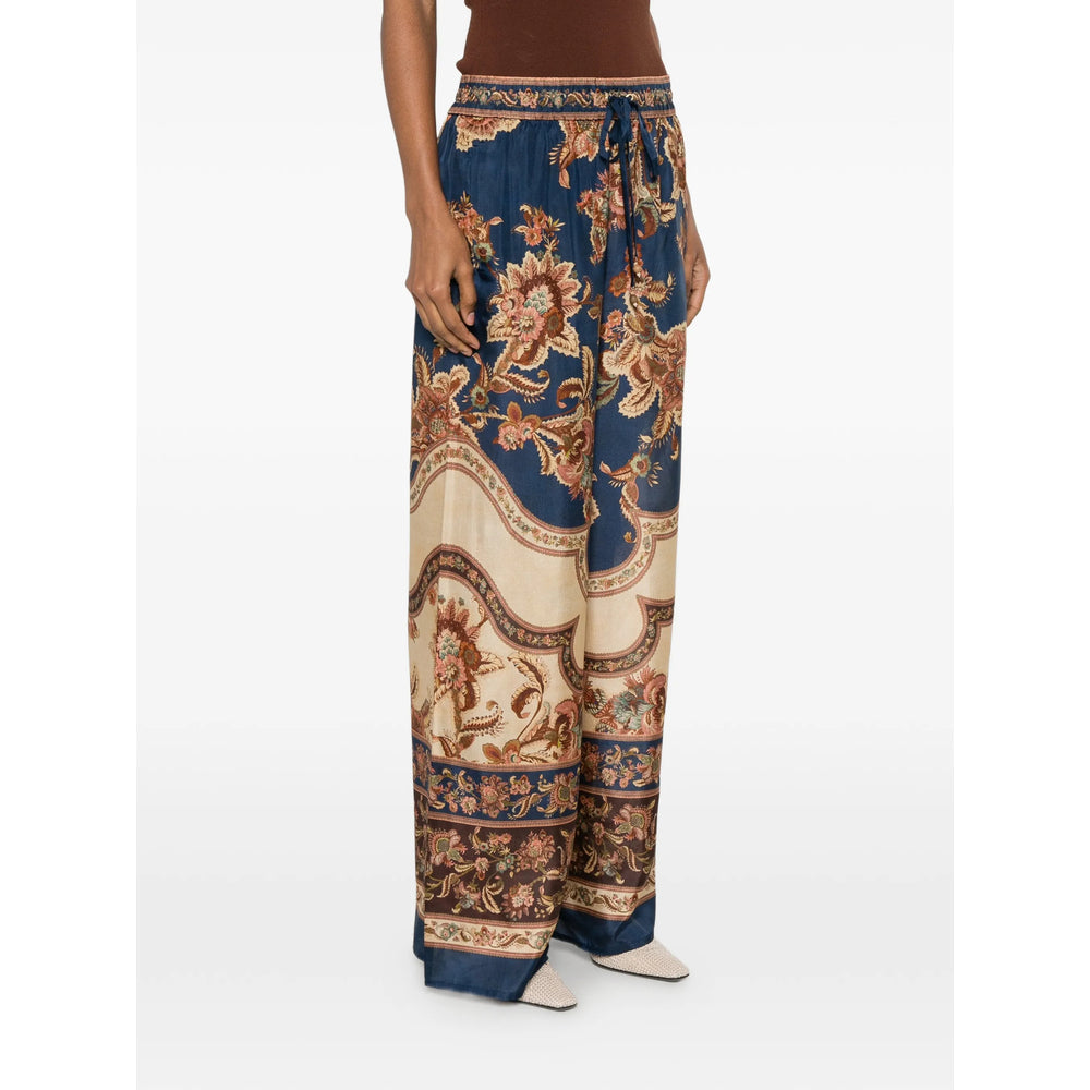 Zimmermann Blue Trousers - Palazzo Pants Women