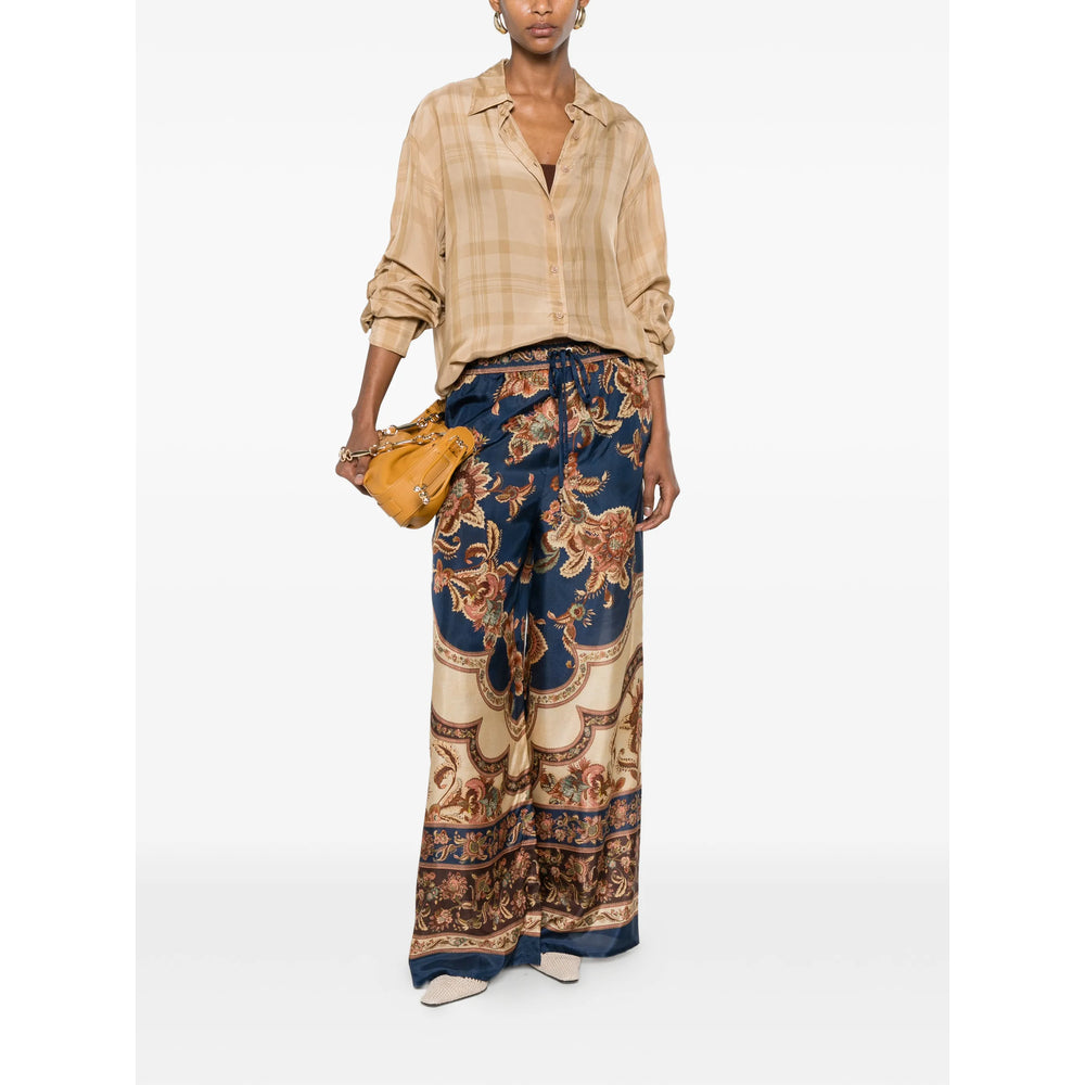 Zimmermann Blue Trousers - Palazzo Pants Women
