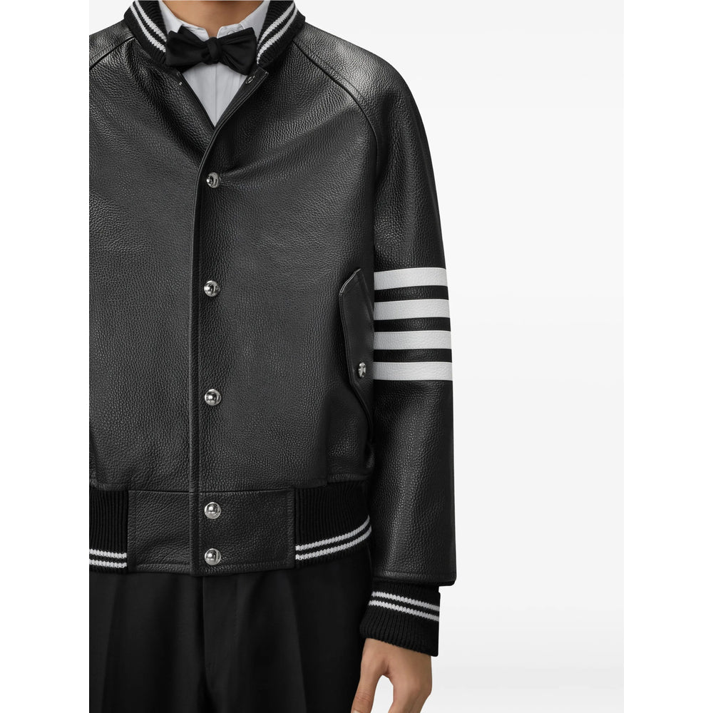 Thom Browne Black Jackets - Leather Jackets Men