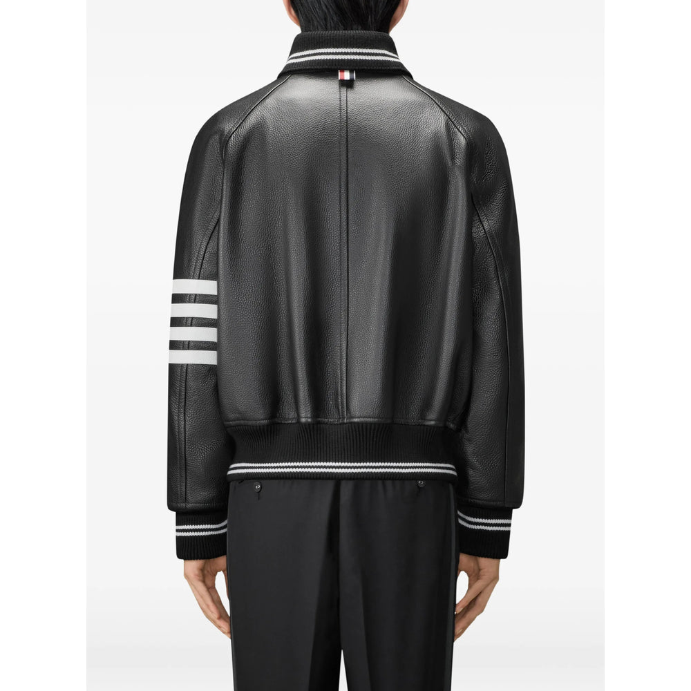 Thom Browne Black Jackets - Leather Jackets Men