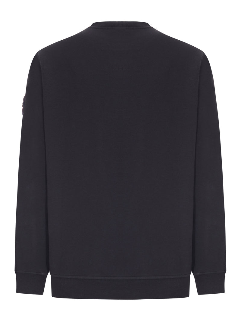 Stone Island Men Crew Neck Sweatshirt In Stretch Cotton