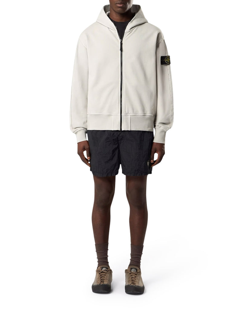 Stone Island Men Black Compass Logo Swimsuit