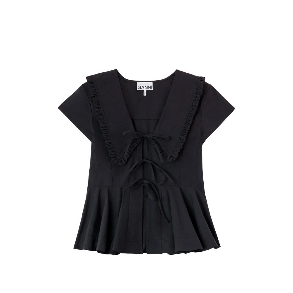 Ganni Black Tops - Blouses Women