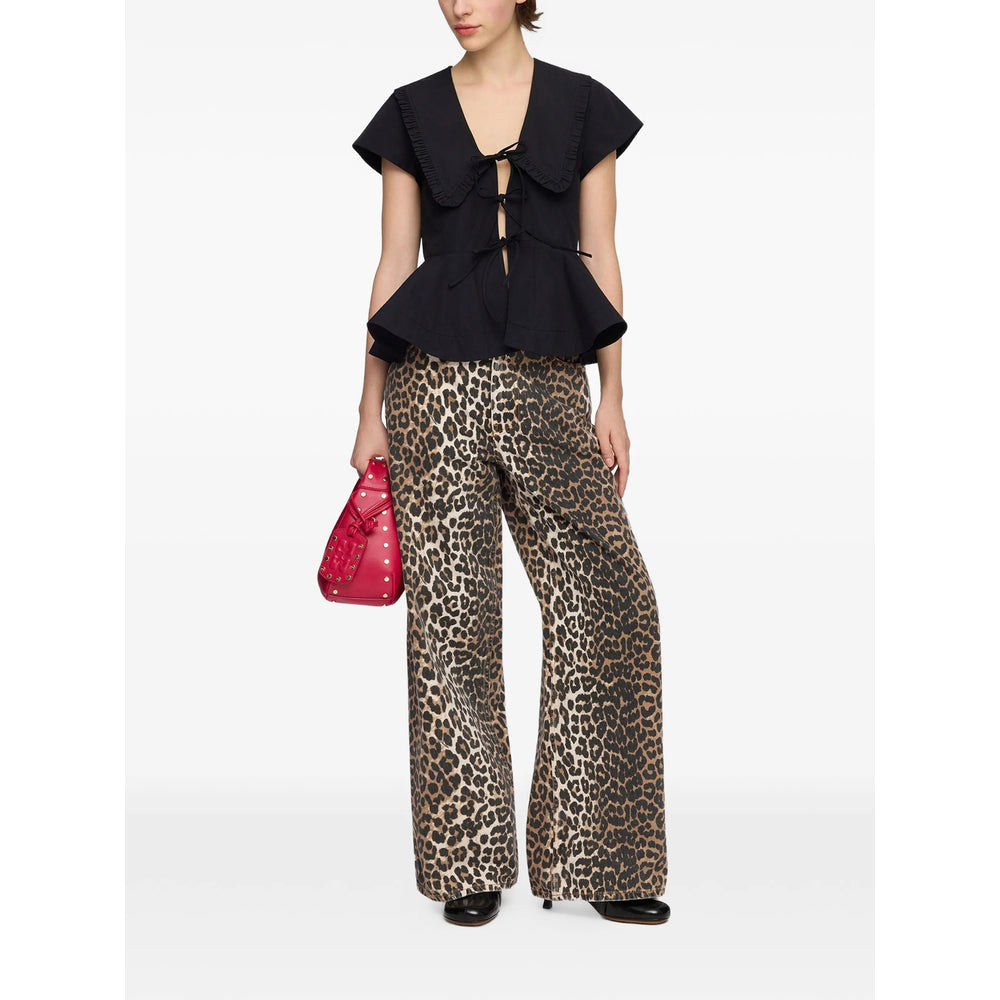Ganni Black Tops - Blouses Women