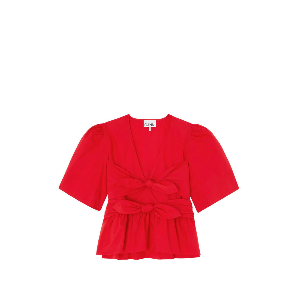 Ganni Red Tops - Blouses Women