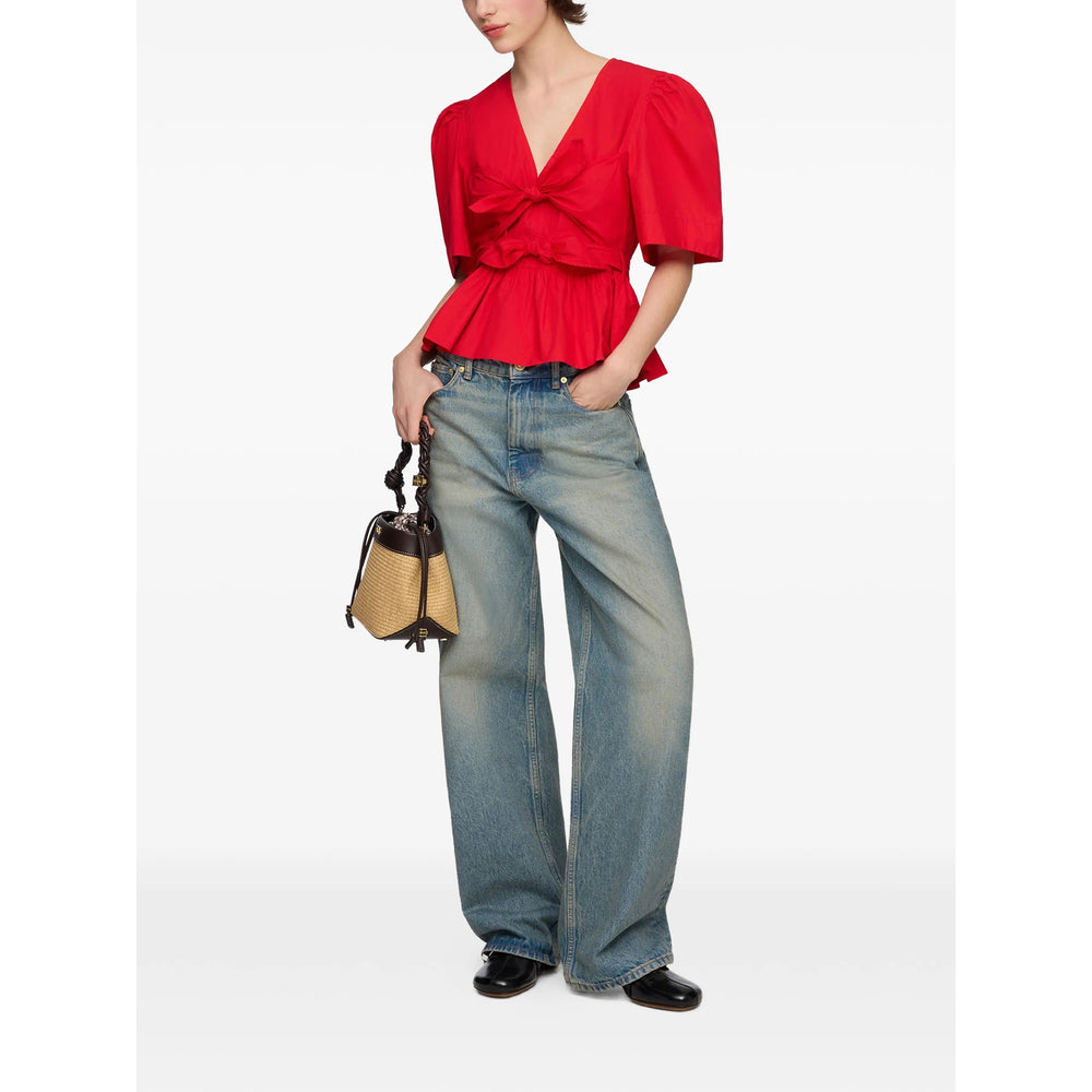 Ganni Red Tops - Blouses Women