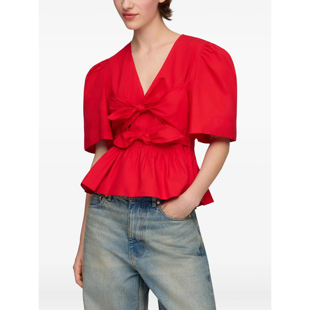 Ganni Red Tops - Blouses Women