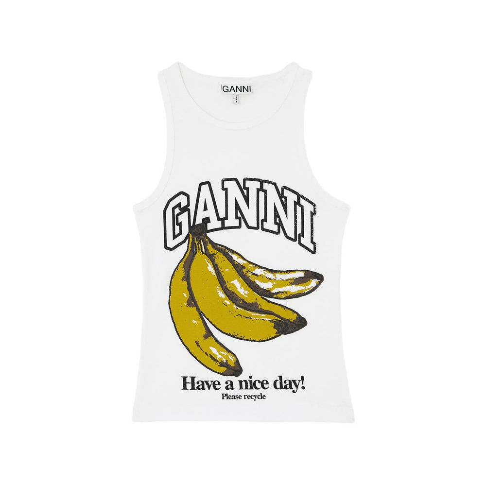 Ganni White Tops - Vests & Tank Tops Women