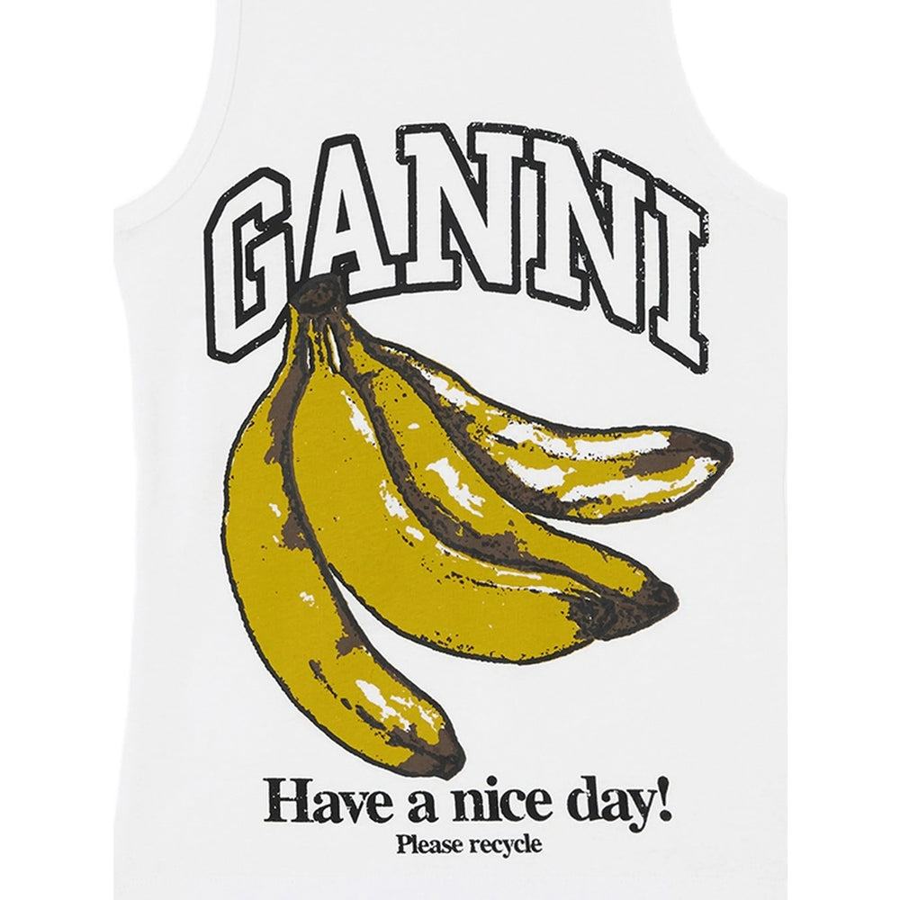 Ganni White Tops - Vests & Tank Tops Women