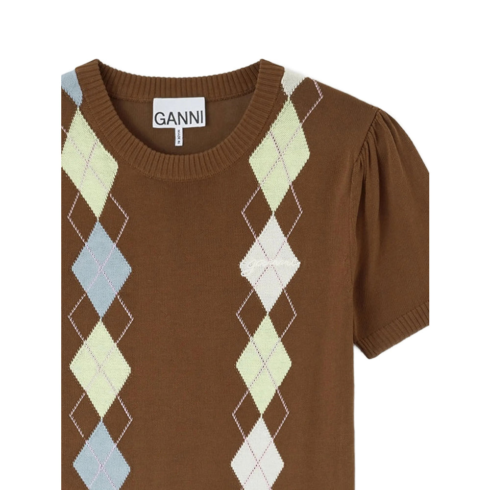Ganni Brown Tops - T-Shirts & Jerseys Women