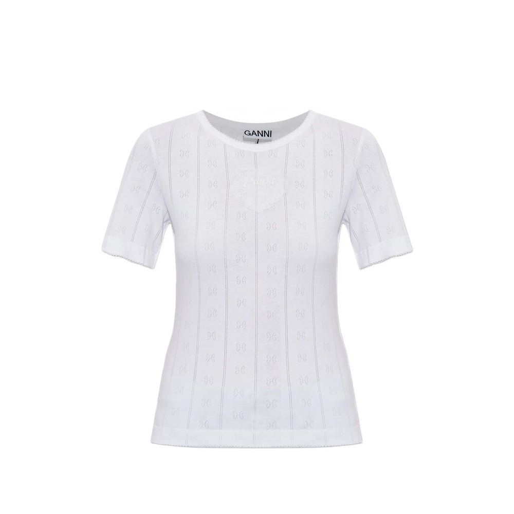 Ganni White Tops - T-Shirts & Jerseys Women