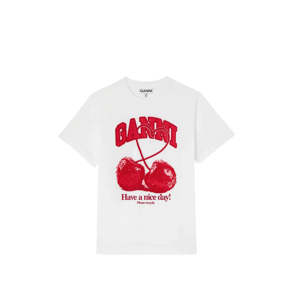 Ganni White Tops - T-Shirts & Jerseys Women