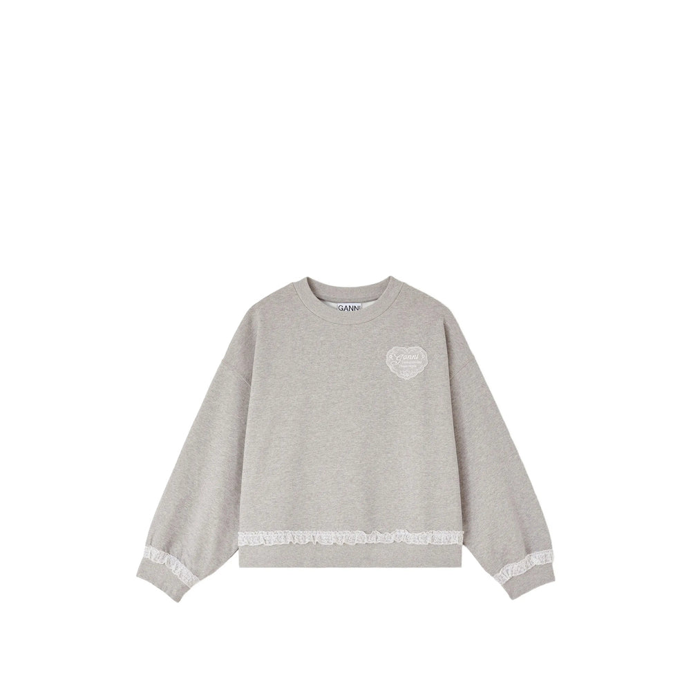 Ganni Grey Tops - Sweatshirts Women