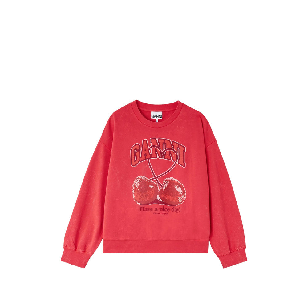 Ganni Red Tops - Sweatshirts Women