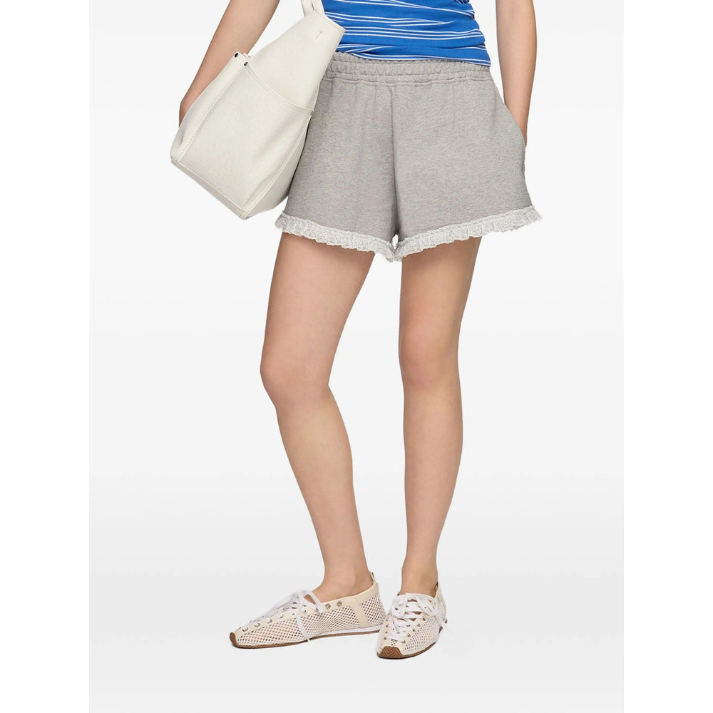 Ganni Grey Shorts - Mini Shorts Women